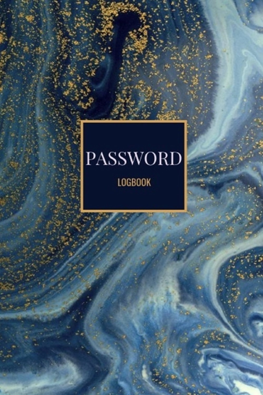 Password Logbook: Dark Grey Silver Gold Geometric Email Password Organizer with Alphabetical Tabs, P