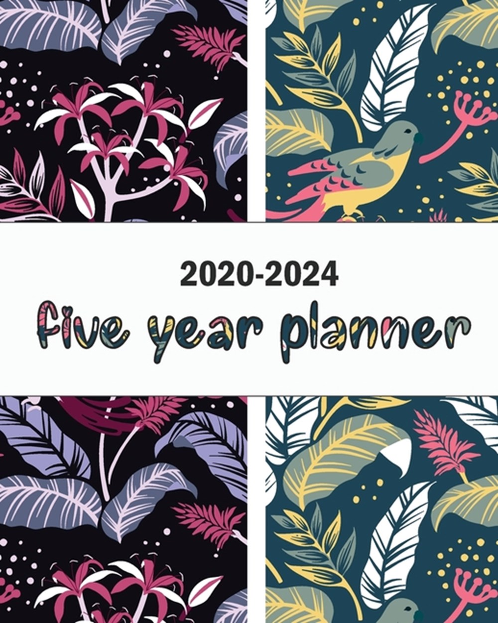 2020-2024 Five Year Planner Sunflower And Line Gold, Five Year with Holidays and Inspirational Quote