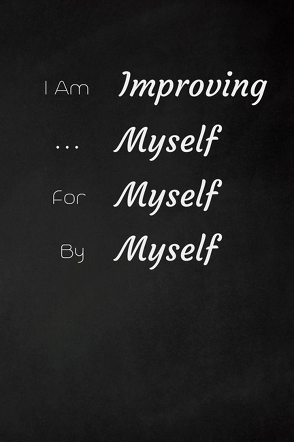 I am Improving myself for myself by myself Fitness Planner - Fitness Journal For Women, 120 custom p