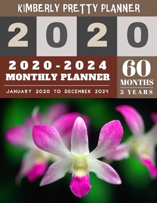 5 year monthly planner 2020-2024: 2020-2024 Five Year Planner: internet Logbook and Journal, 60 Months Calendar (5 Year Monthly Plan Year 2020, 2021,