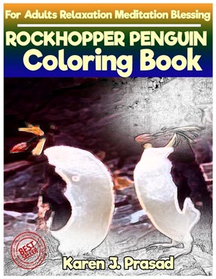 ROCKHOPPER PENGUIN Coloring book for Adults Relaxation Meditation Blessing: Sketches Coloring Book Grayscale Images