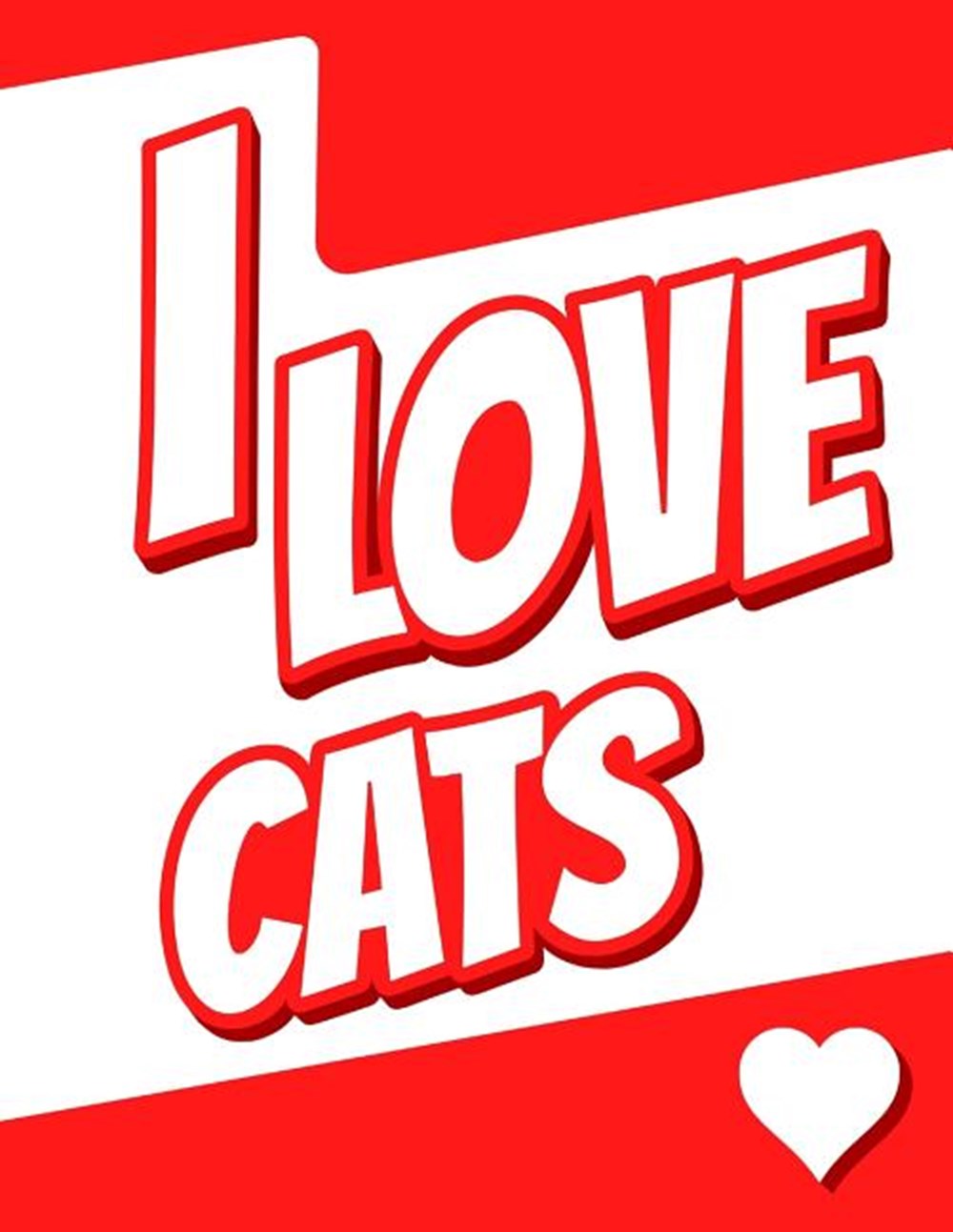I Love Cats: Large Print Address Book, Birthday, Christmas, Friendship Gifts for Women, Men, Seniors