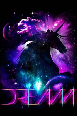 Unicorn Silhouette Dream Journal: Blank Lined Composition Notebook 75 Sheets / 150 Pages 6 x 9 inch