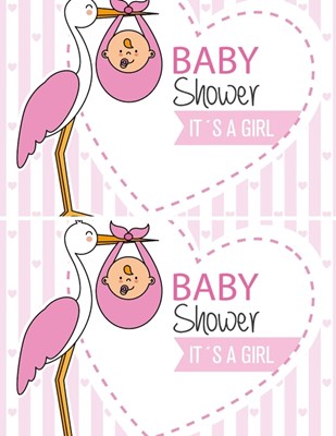 Baby Shower It's a Girl: Baby Shower Guest Book Sign In, Free Layout To Use as you wish for Names & Addresses, or Advice, Wishes, Comments or P