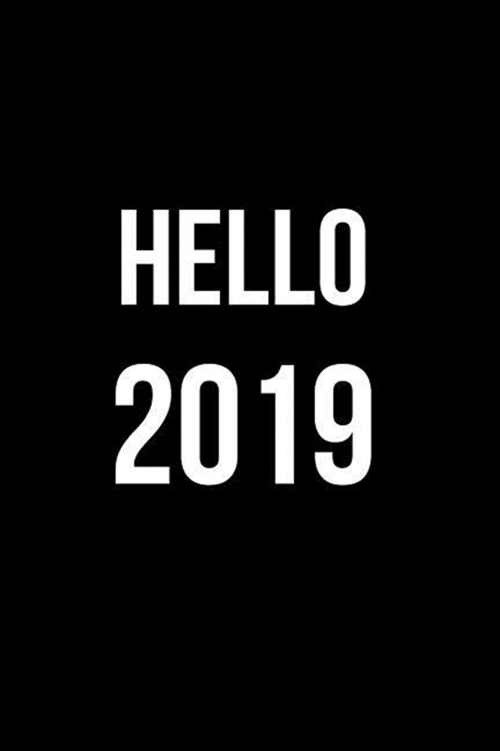 Hello 2019 Blank Line Journal