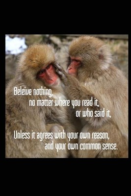 Beleive Nothing, No Matter Where You Read It, or Who Said It, Unless It Agrees with Your Own Reason and Your Own Common Sense: Japanese Snow Monkey 6x