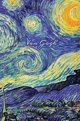  Van Gogh: Starry Night Painting, Hardcover Journal Writing Notebook Diary with Dotted Grid, Lined, Blank, Vintage Paper Style Pa
