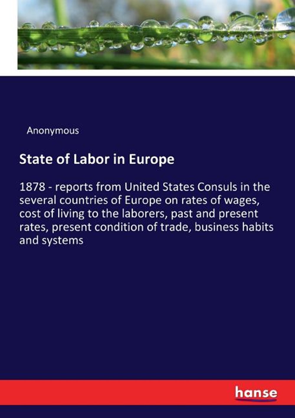 State of Labor in Europe: 1878 - reports from United States Consuls in the several countries of Euro