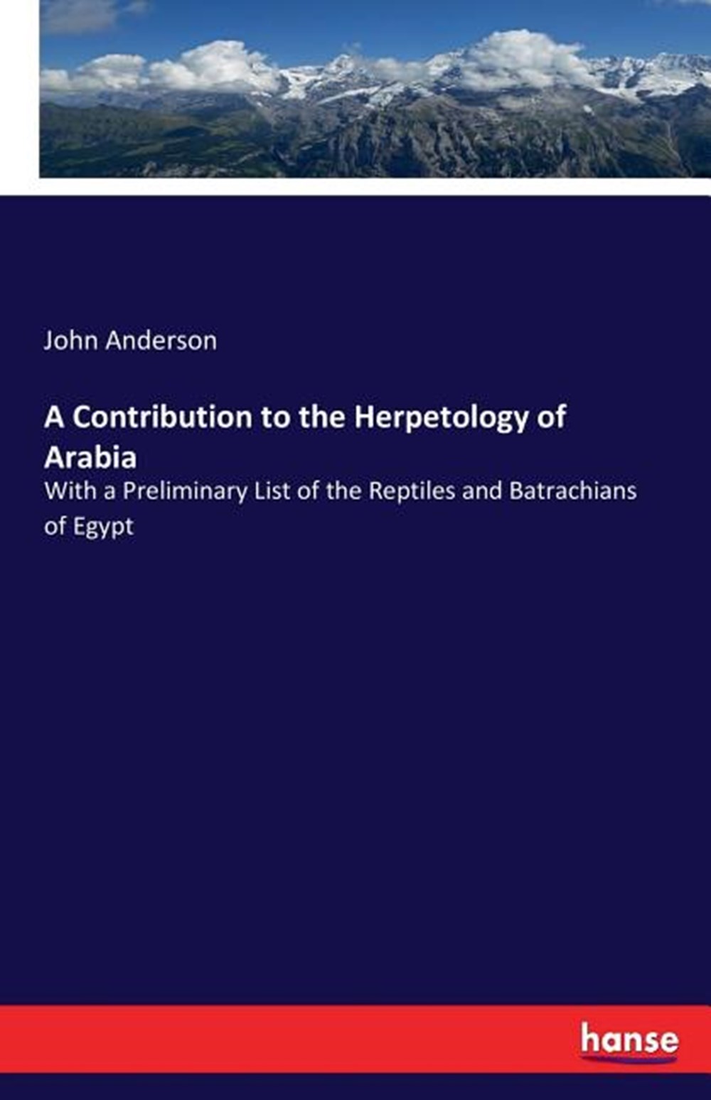 Contribution to the Herpetology of Arabia: With a Preliminary List of the Reptiles and Batrachians o
