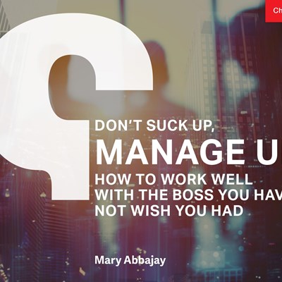 Don't Suck Up, Manage Up: How to Work Well with the Boss You Have, Not Wish You Had